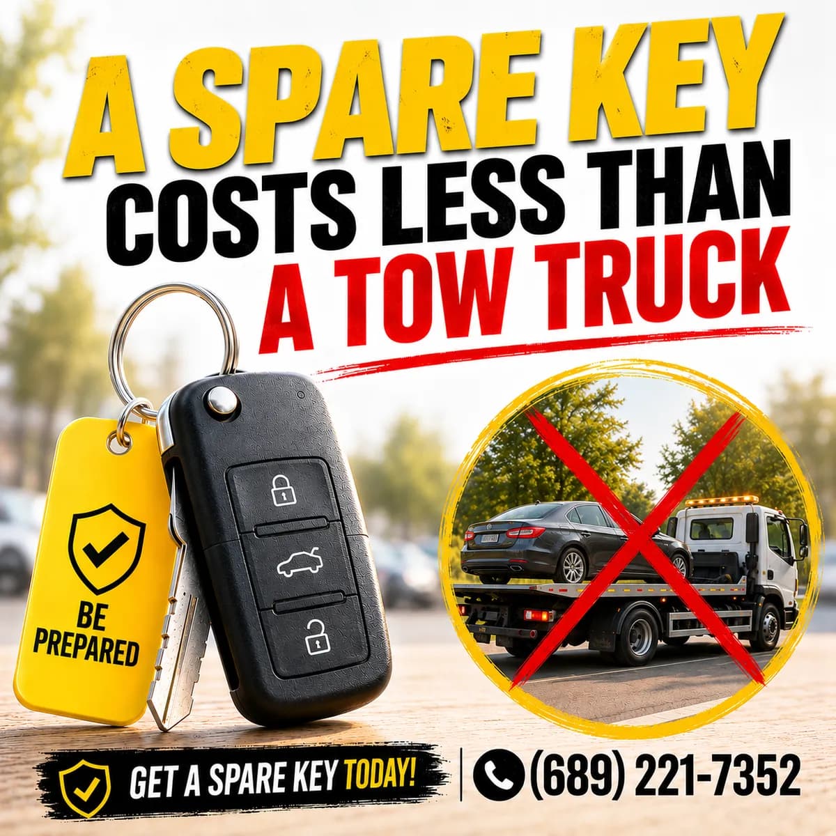 A Spare Key Costs Less Than a Tow Truck