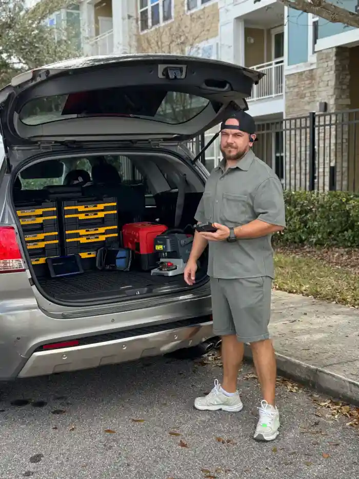 AK Locksmith LLC mobile service vehicle in Davenport FL with full tool kit