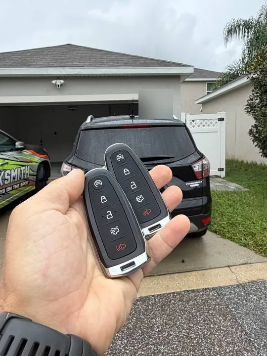 Two new Ford smart keys made for an SUV at a Central Florida vacation home